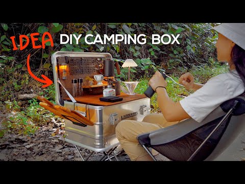 DIY Car Camping Box Hacks | Stanley Box Upgrade | CAMPHACK,Outdoor Coffee,ASMR,Land Cruiser,Portable