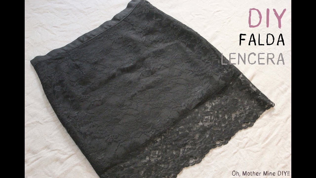 DIY Cómo hacer falda lencera o falda de encaje (patrones de falda base)