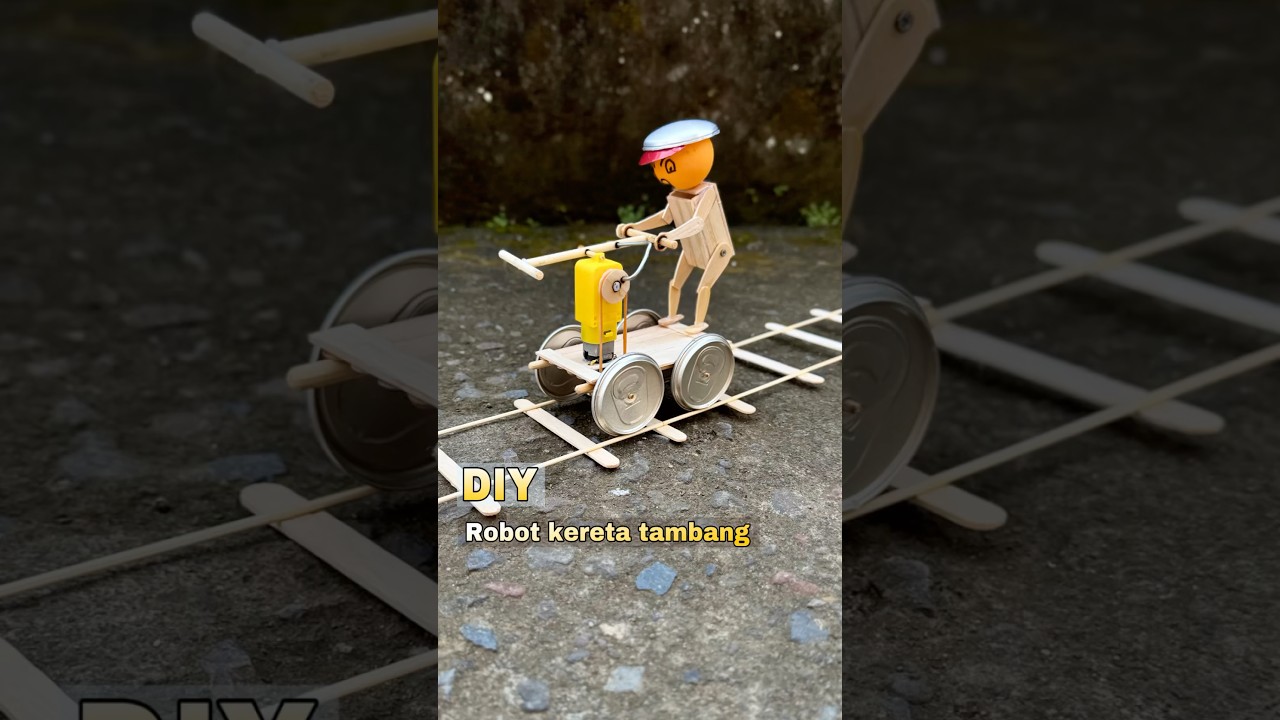 Diy kreatif robot kereta tambang yang unik dari barang bekas #diy #creative #toys #unik #tutorial