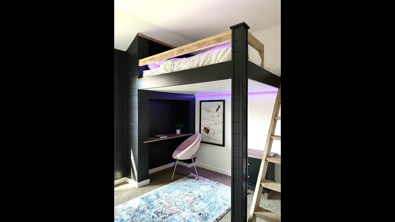 DIY Teen Girls Room - From Loft Bed to Teen Room