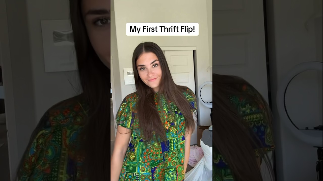 DIY Thrift Flip! Summer sun dress transformation #sewing #thriftflip #thrifting