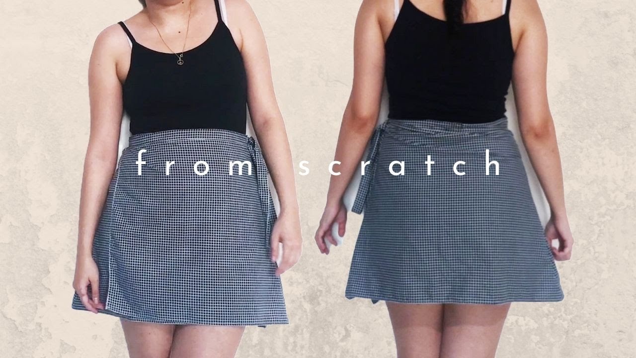 DIY Wrap skirt from scratch (without pattern)