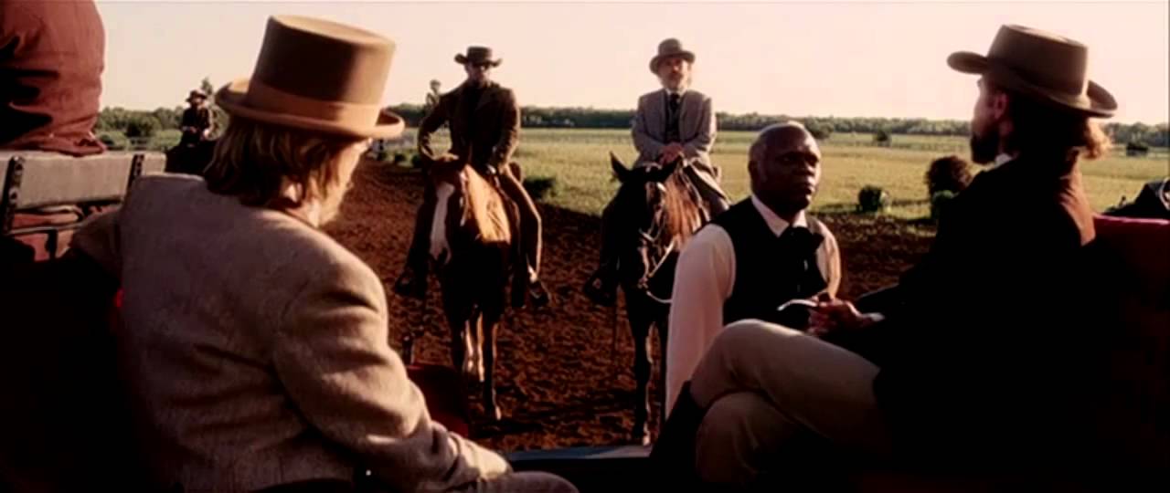 DJANGO, SAMUEL L JACKSON (STEPHEN) MEETS JAMIE FOXX.