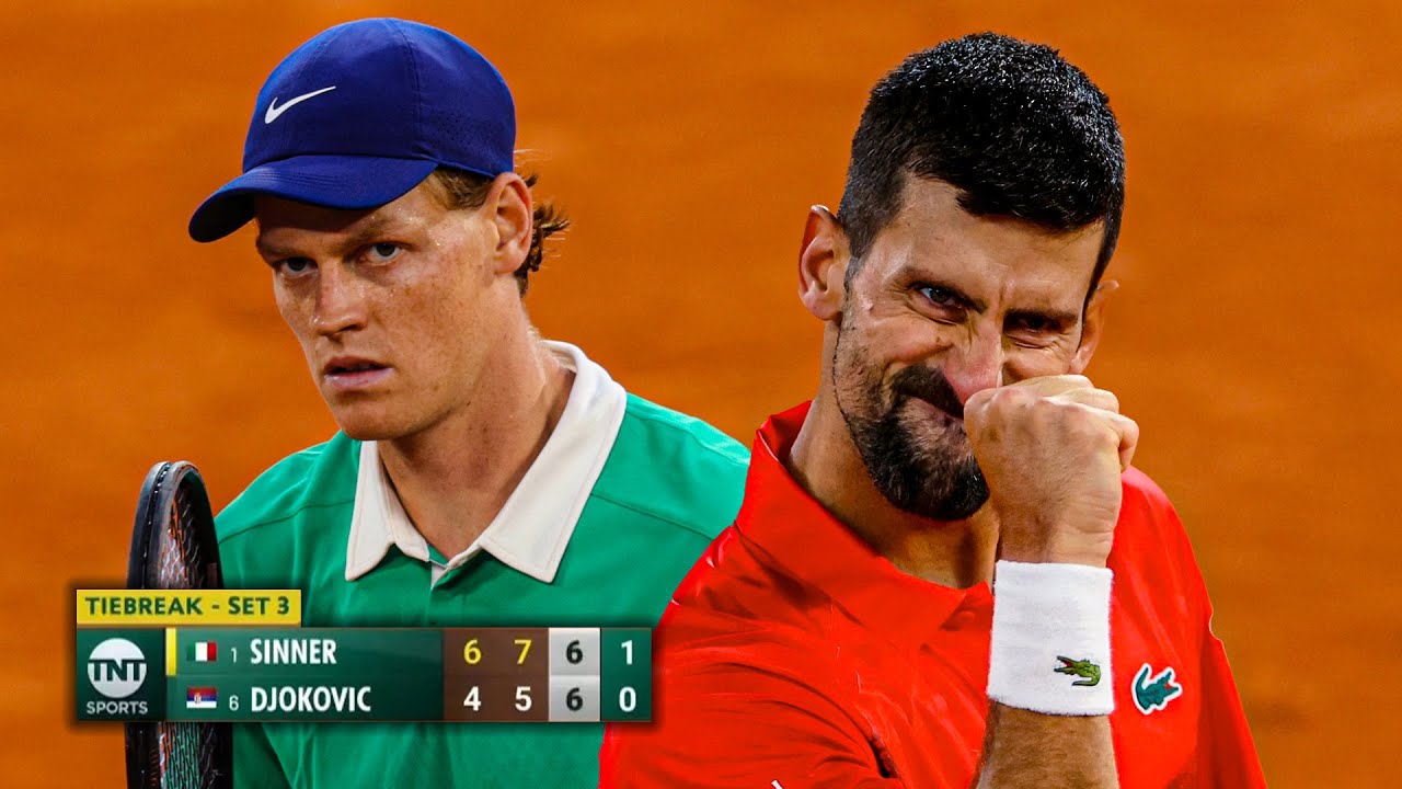 Djokovic vs Sinner - FULL UNCUT 3rd Set Tiebreak 🔥 Roland Garros 2025