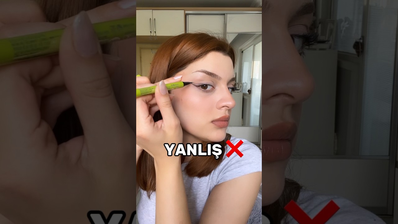 DÜŞÜK GÖZ KAPAĞINA EYELİNER ÇEKMEK?!🤔