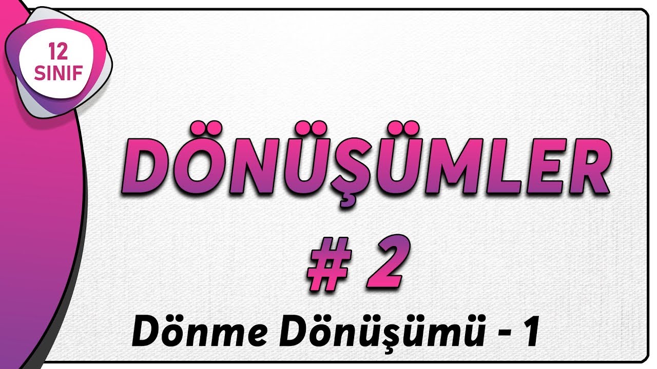 Dönüşümler 2 | 12.Sınıf Matematik |  AYT Matematik #12.sınıf #trigonometri
