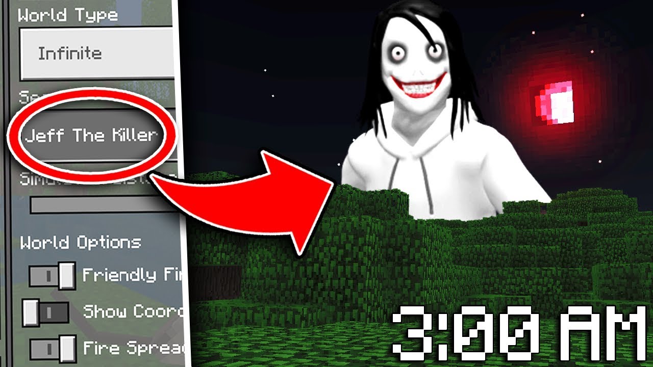 Do NOT Use the JEFF THE KILLER Seed in Minecraft Pocket Edition at 3:00 AM...
