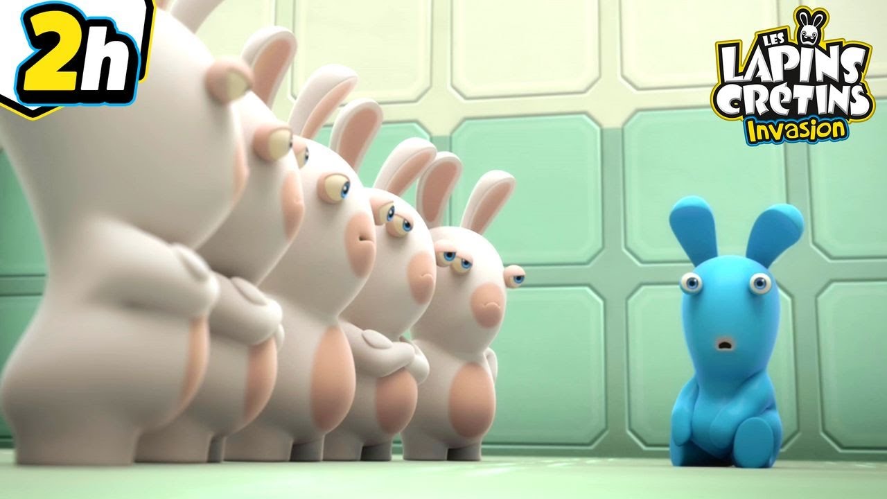 D'où vient le Lapin Crétin Bleu ? | Les Lapins Crétins Invasion🐰 | Nouvelle compilation 2H | HD