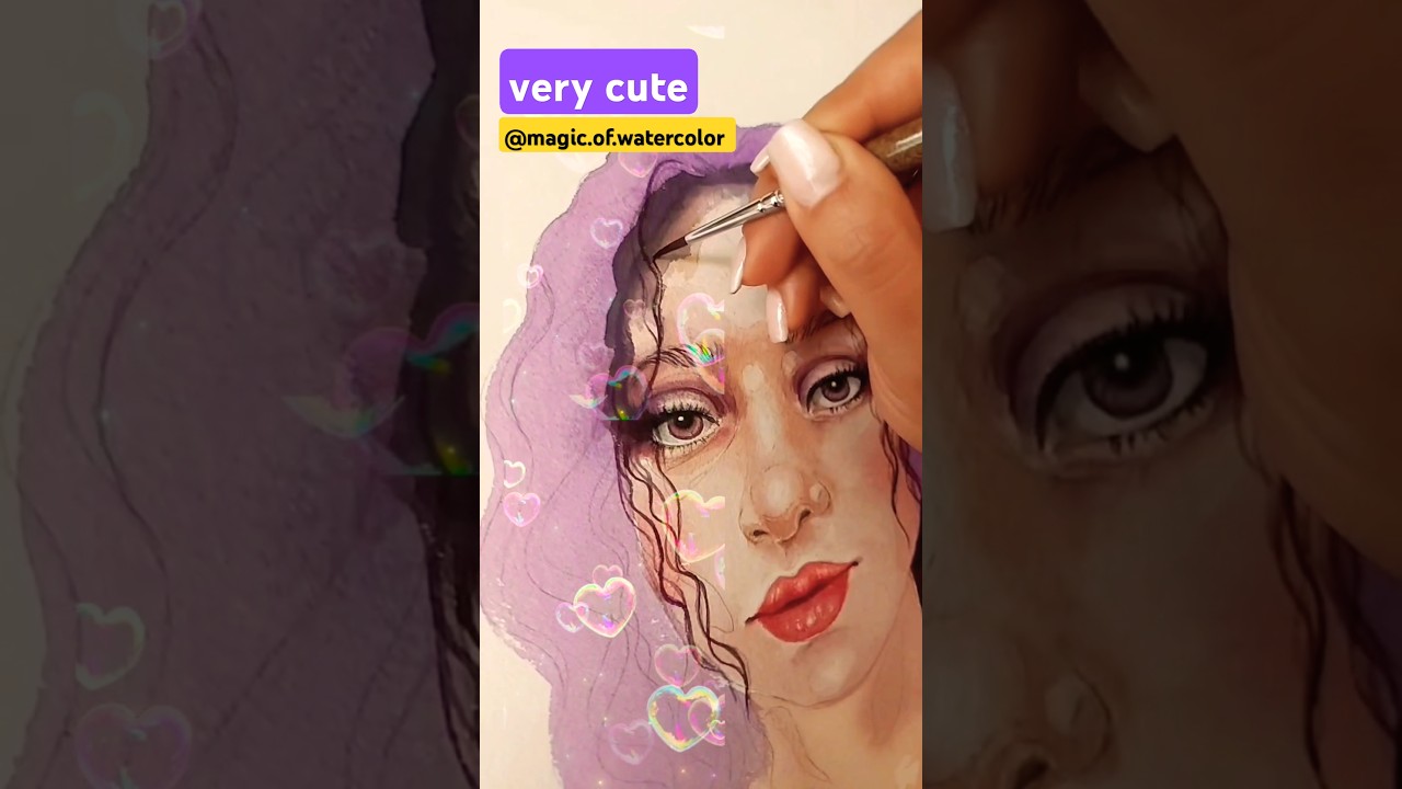 Do you like this painting?#watercolorpainting #watercolorart #watercolorportrait #آبرنگ_چهره