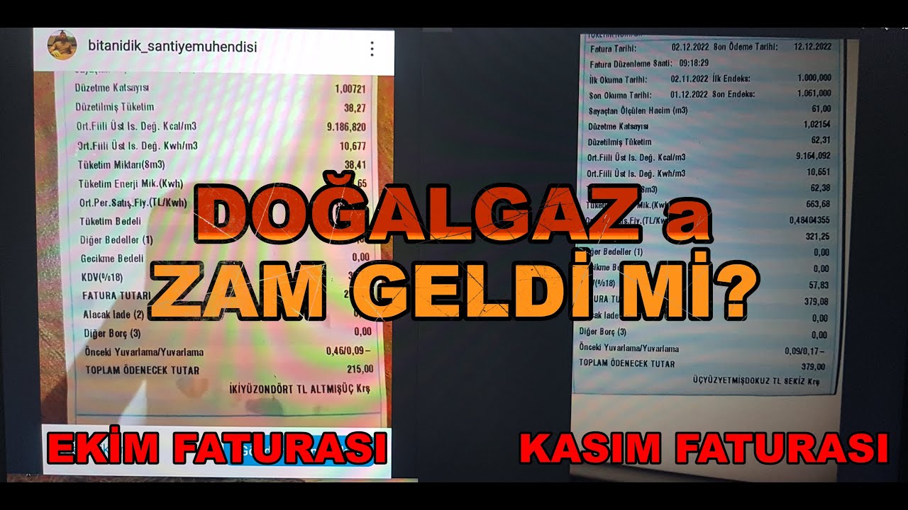 #DOĞALGAZ a ZAM GELMİŞ ! / EKİM VE KASIM AYI #FATURA , #BİRİM #FİYAT KARŞILAŞTIRMASI