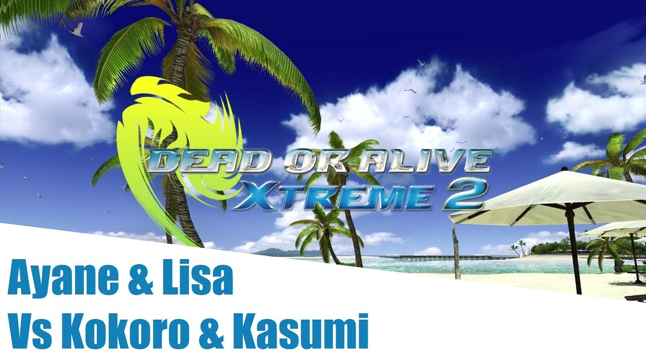 DOAX2 Ayane & Lisa Vs. Kokoro & Kasumi (Volleyball)