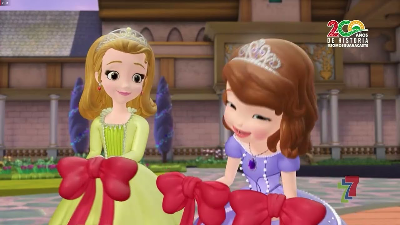 Doc McStuffins credits + sofia the first intro - Teletica airing (July 20, 2024,  Latin Spanish)