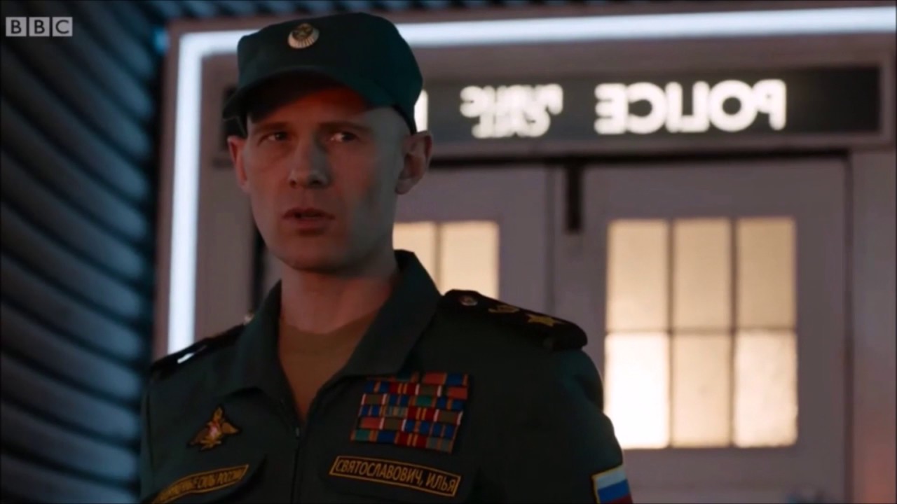Doctor Who - The Doctor Materialises The TARDIS Around A Russian Colonel