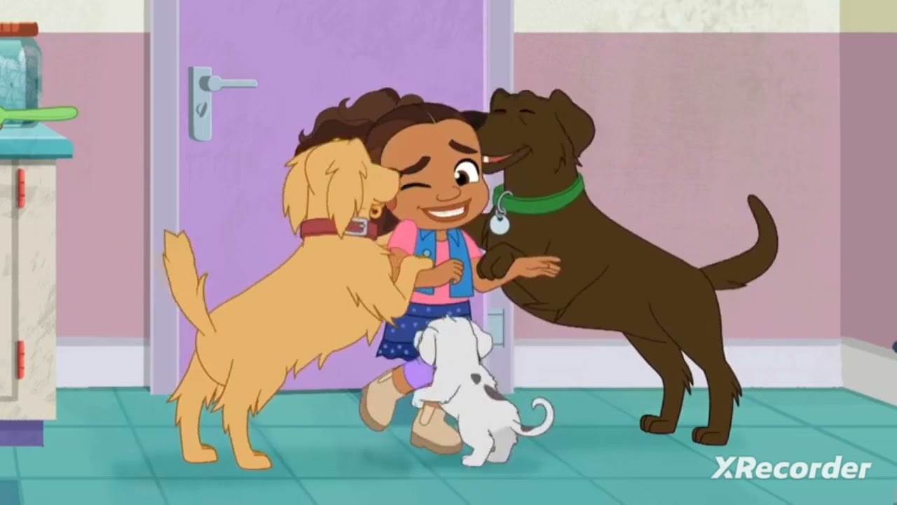 Dogs licks Alma (Alma's way)