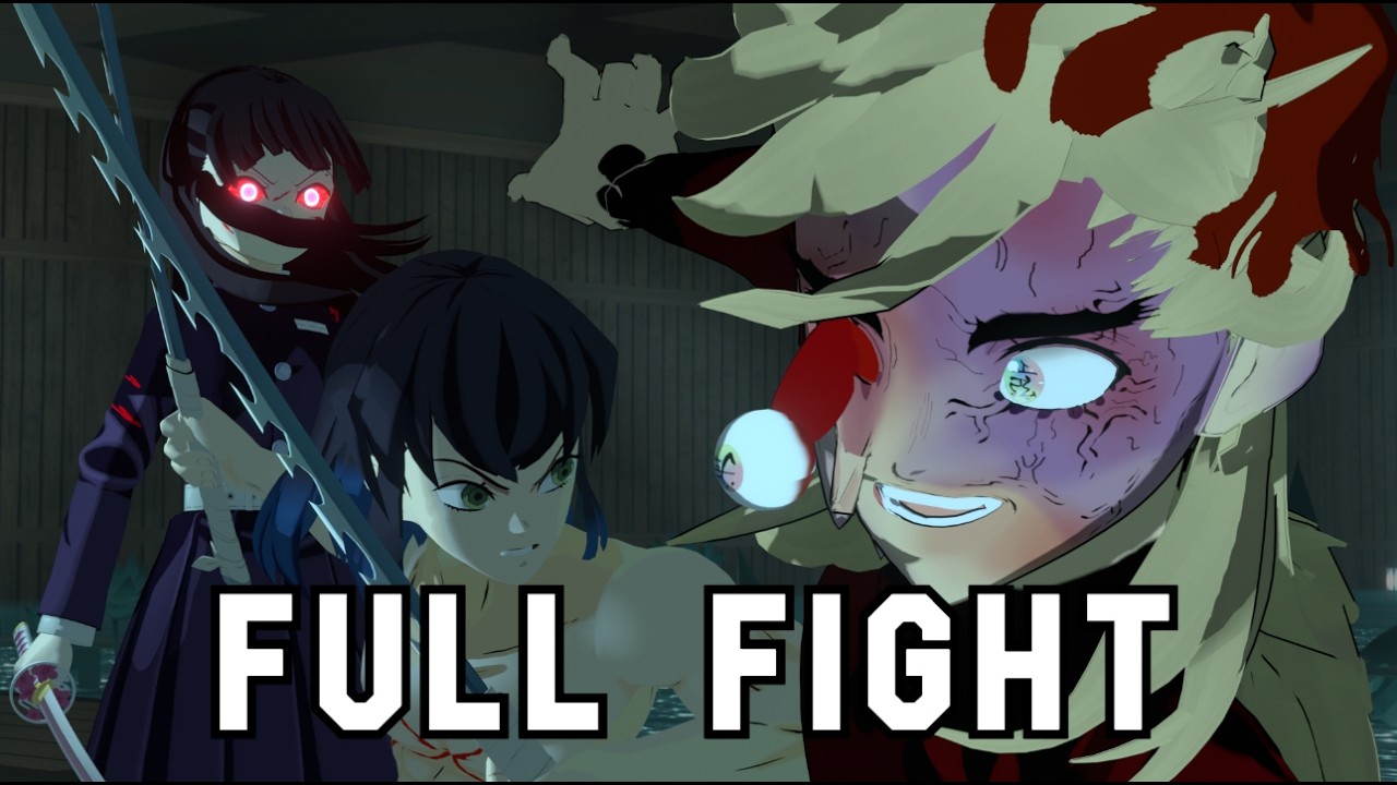 Doma vs. Shinobu, Kanao & Inosuke | FULL FIGHT | FAN ANIMATION