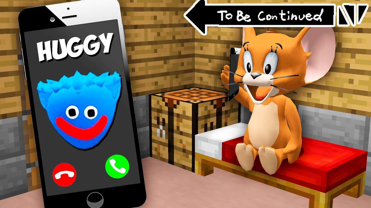 DON'T CALL TO HUGGY WUGGY in MINECRAFT - Gameplay Jerry vs Poppy Playtime ! Real Tom and Jerry