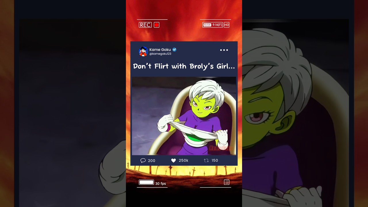 Don’t Flirt with Broly’s Girl… #dragonball #goku #anime #edit