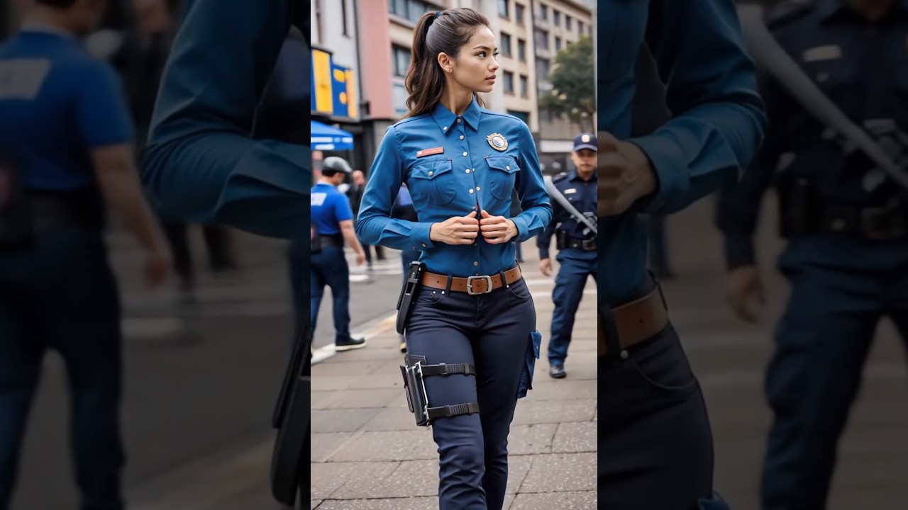 Don't tell anyone that I'm a robot! Undercover Police Girl #robot #policegirl