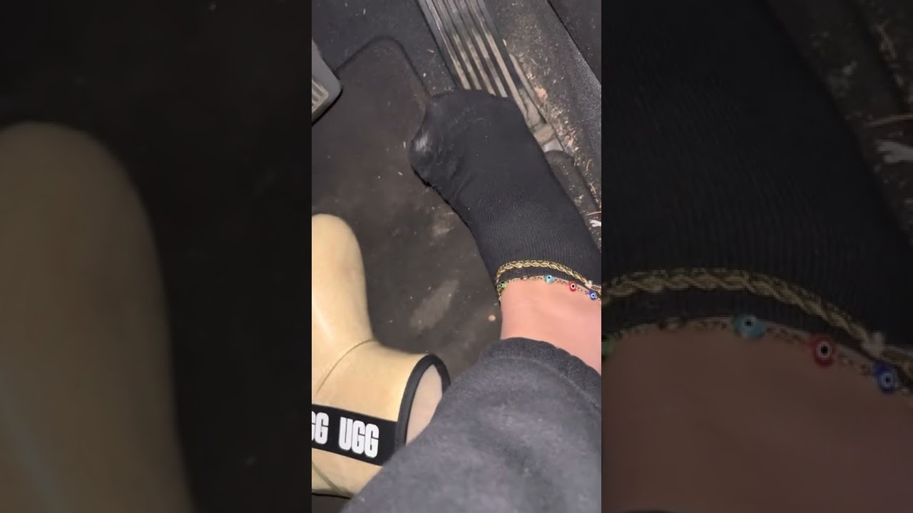 Don’t try this at home! Girl takes off shoes while driving 😳rest of the video on ONLY FANS #soles