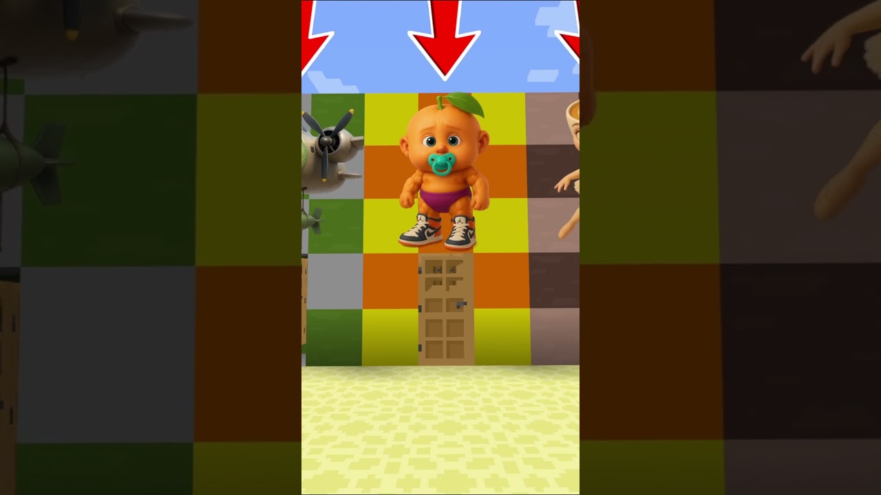 Doors Lead To Baby Balerina Cappuccina vs Udindindindun x Bombardino Crocodilo #minecraft #shorts