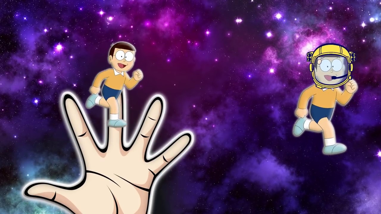 Doraemon Finger Family In Space | Nursery Rhymes For Children