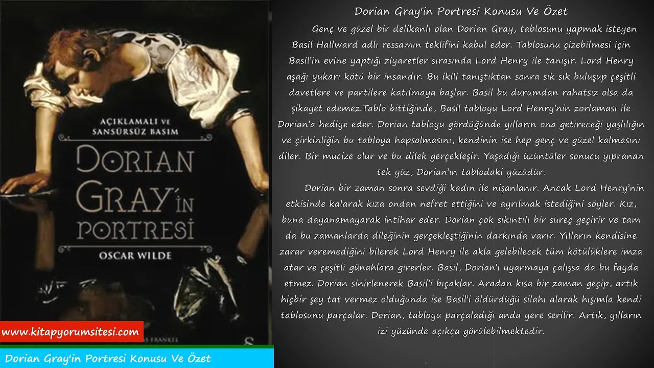 Dorian Gray'in Portresi - Konusu, Özet Ve Yorum & Oscar Wilde | www.kitapyorumsitesi.com