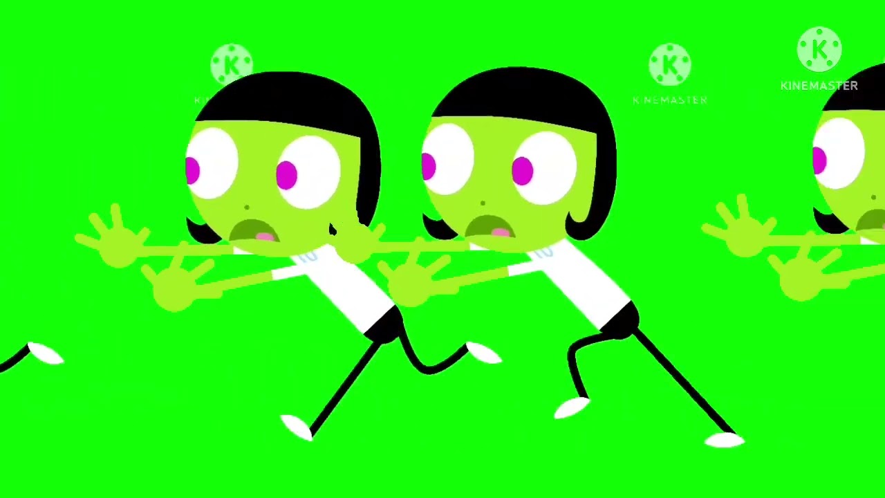 Dot and Dee stampede green screen