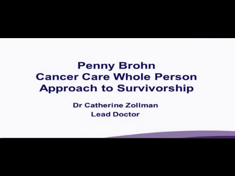 Dr. Catherine Zollman - PennyBrohncancercare.org - A whole person approach to survivorship.