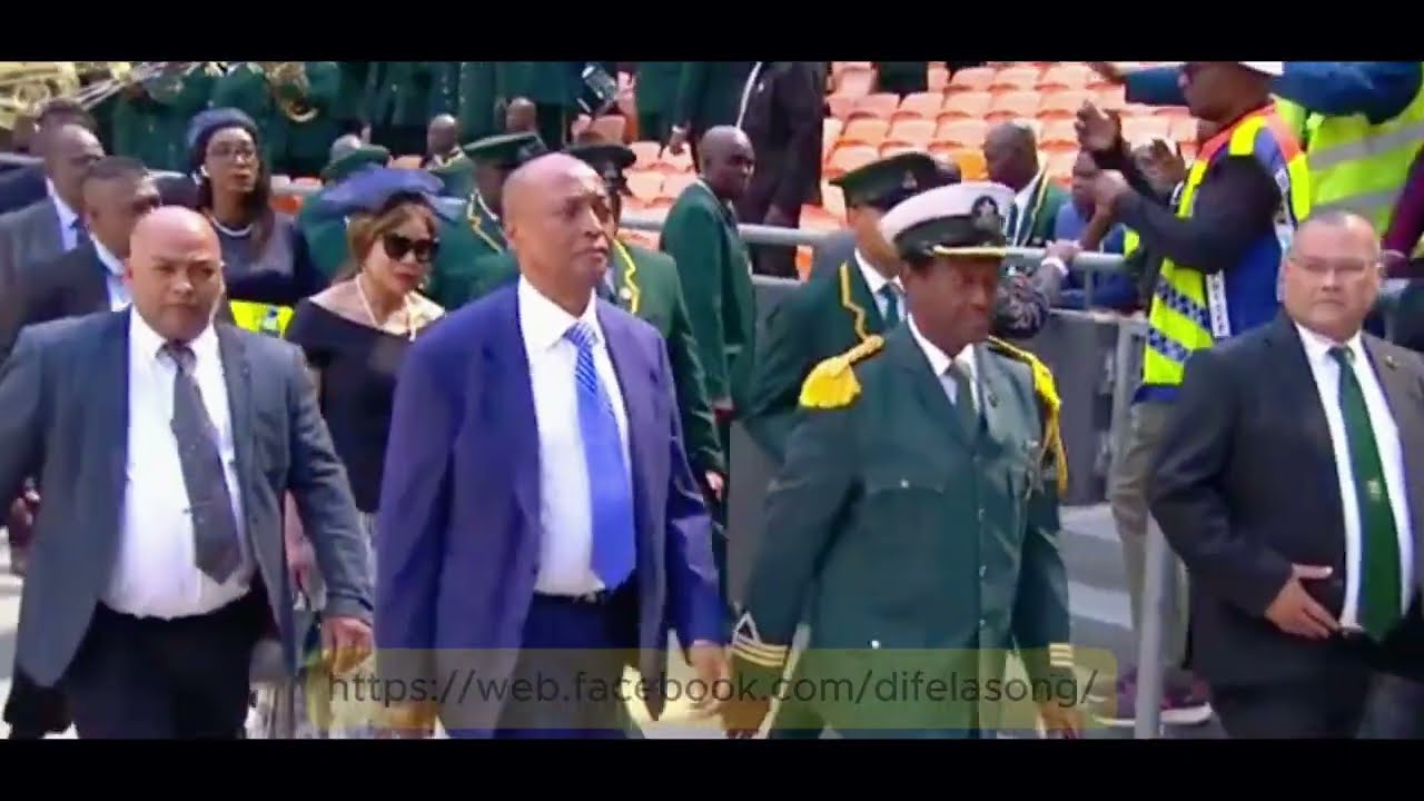 Dr Patrice Motsepe alongside Zcc Leader THE RIGHT REVEREND DR BE LEKGANYANE Arriving At FNB Stadium