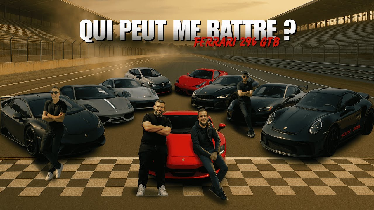Drag race Lucien peut-il battre ma smart électrique?! 🔋 (296 GTB vs GTR vs 488 Pista) 🏎️