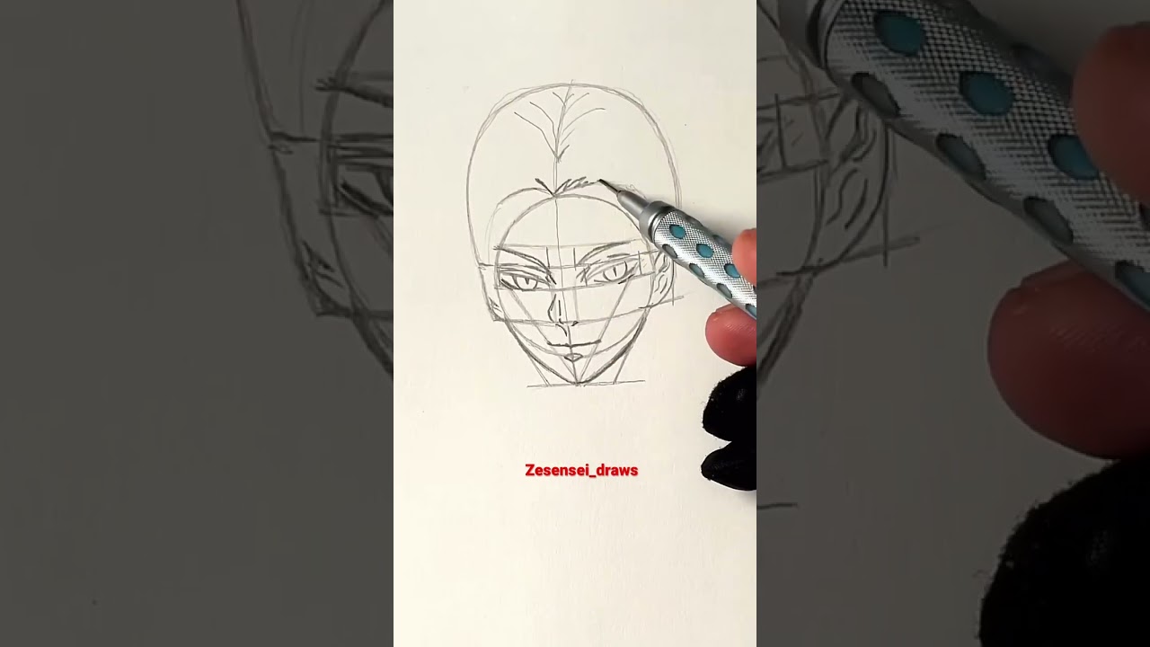 Draw Muzan Kibutsuji #short #draw #anime #drawingtutorial