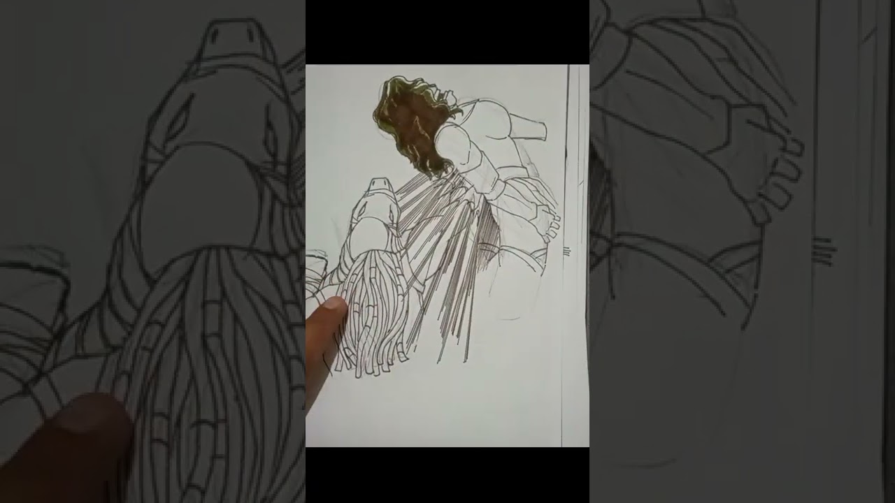 drawing AMMIT gaves bellypunch from SCARLET back_#speeddrawing