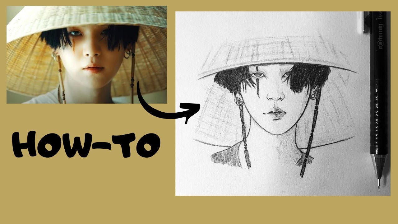 Drawing BTS: Agust D - tutorial walkthrough ✨✏️
