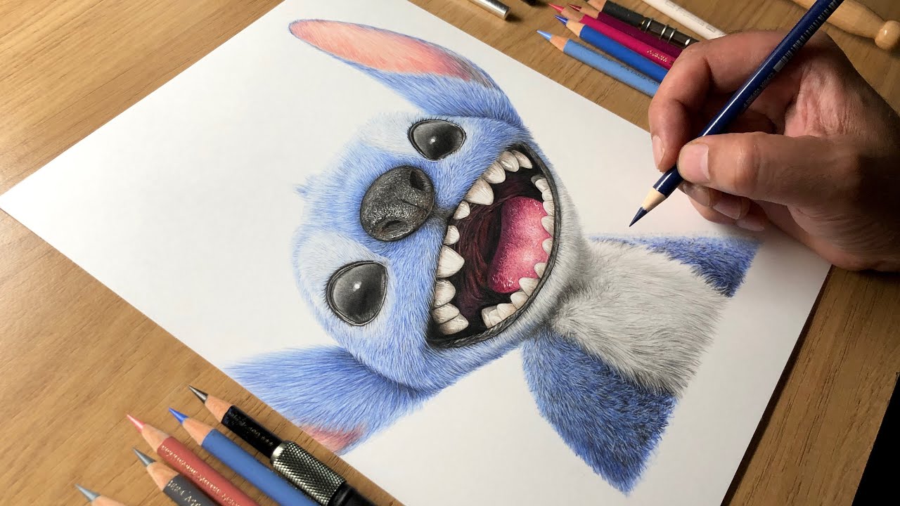 Drawing Stitch - Coloured Pencil Timelapse | Artology