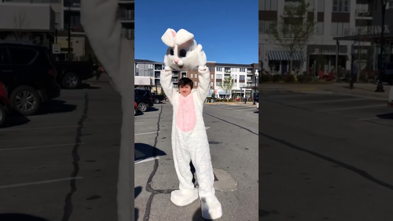 Dressing up as the Easter Bunny 😅 #easterbunny #costume #kids