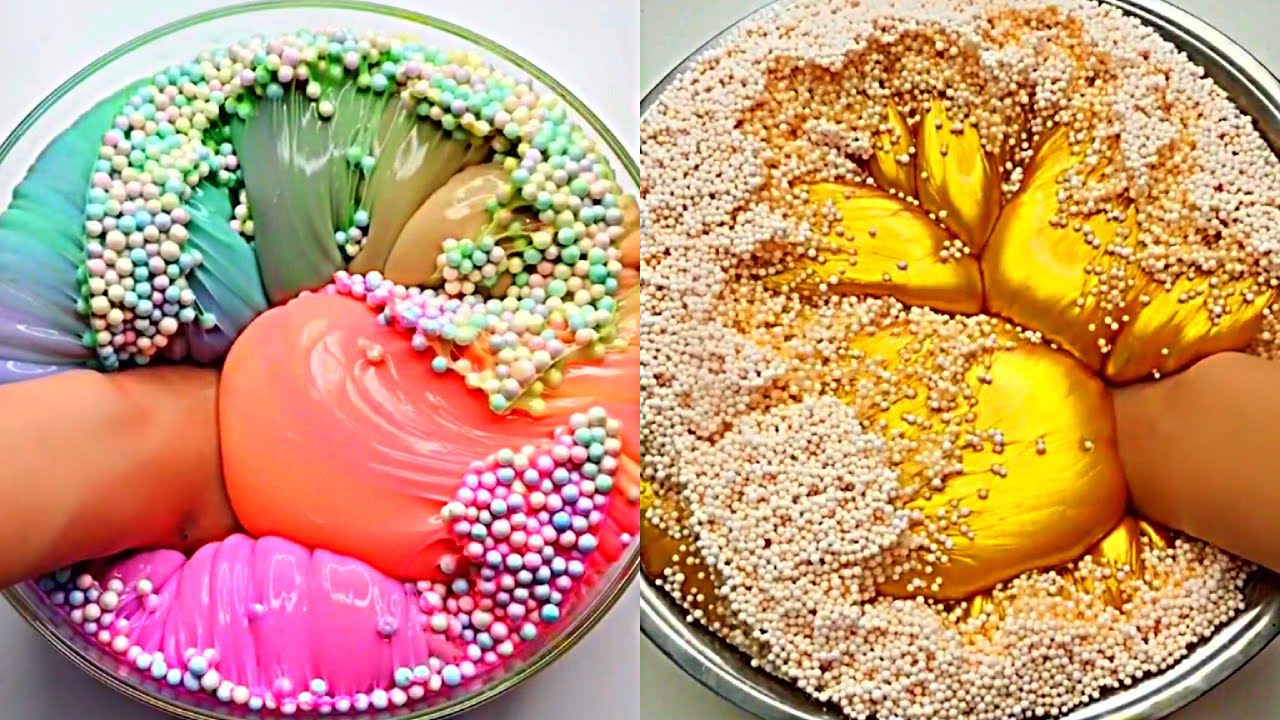 Dried FLOAM slime (crunchy slime) - satisfying slime ASMR video compilation