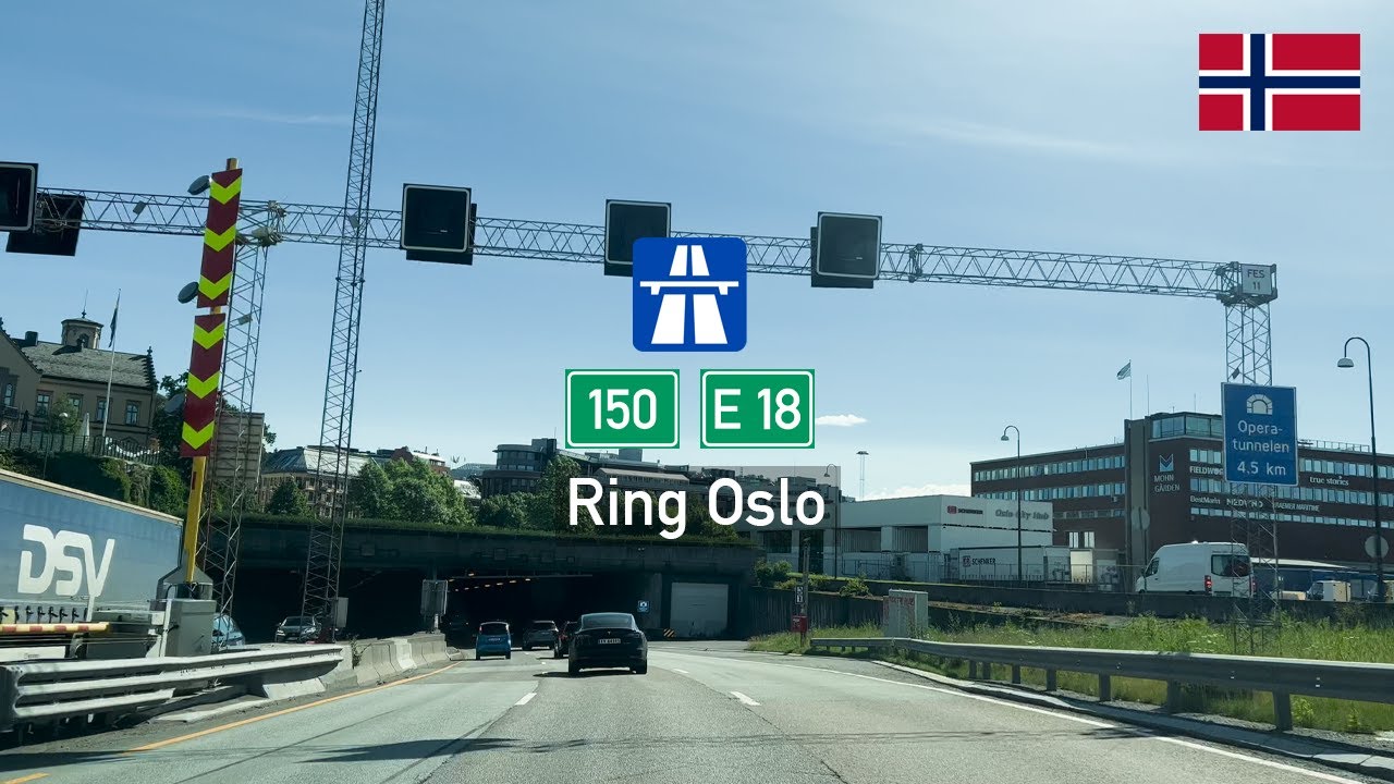 Driving in Norway: Oslo Ring 3 & E18 Operatunnelen