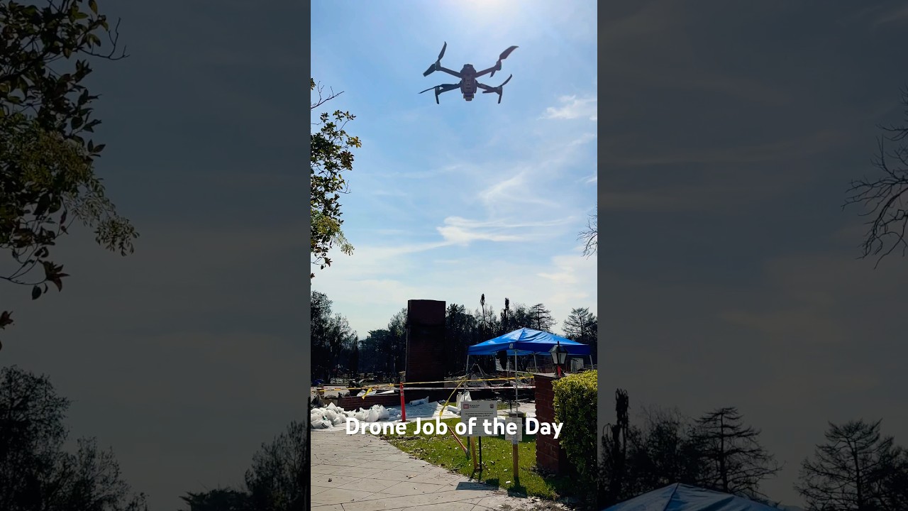 Dronespeare’s Drone Job of the Day | March 22nd, 2025 #drone #inspection #fire #wildfire #shorts