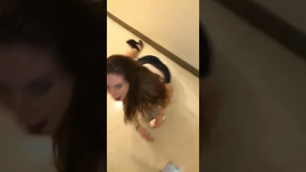 Drunk Girl Rolling Around Hallway Farts