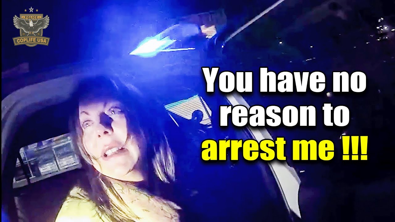 Drunk Woman Caught Driving on Sidewalk and Arguing With Police Officers | DUI Arrest