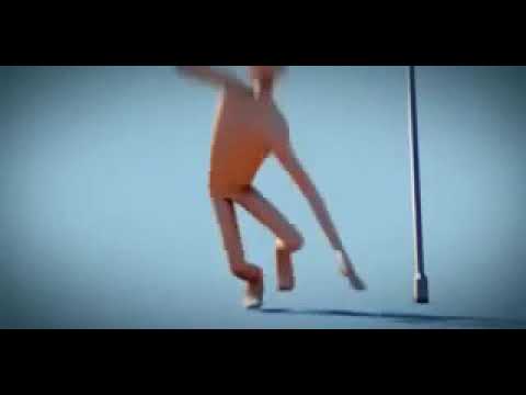 drunken man tries to kick bottle and fails
