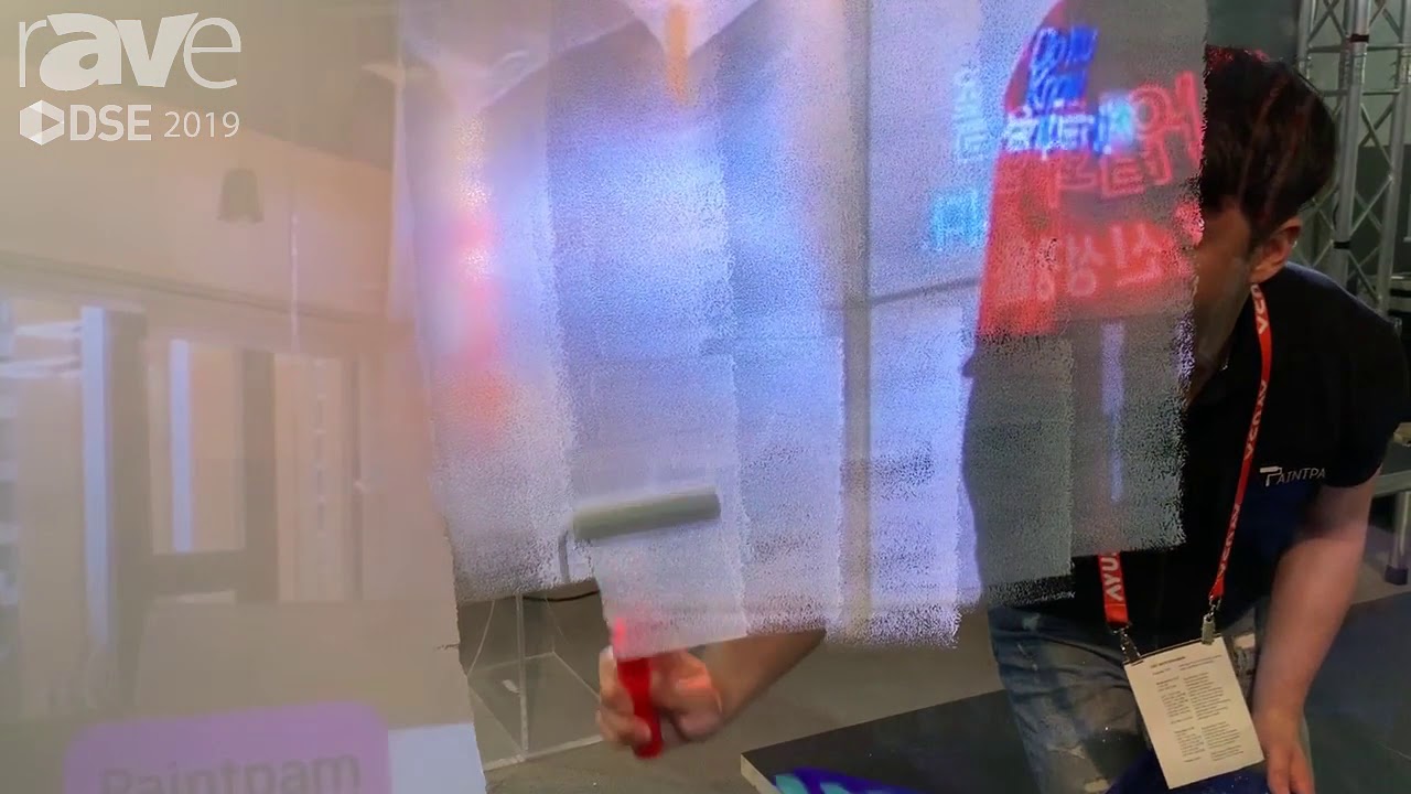 DSE 2019: Paintpam Features S-Paint Glass, Paint That Turns Glass Into a Rear Projection Screen