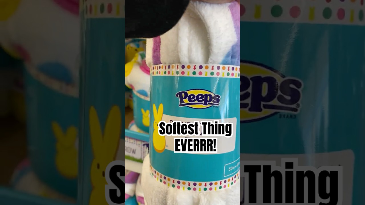 DTF I peeped these Incredible Easter blankets at Dollar Tree #dollartree#peeps #dollartreefinds