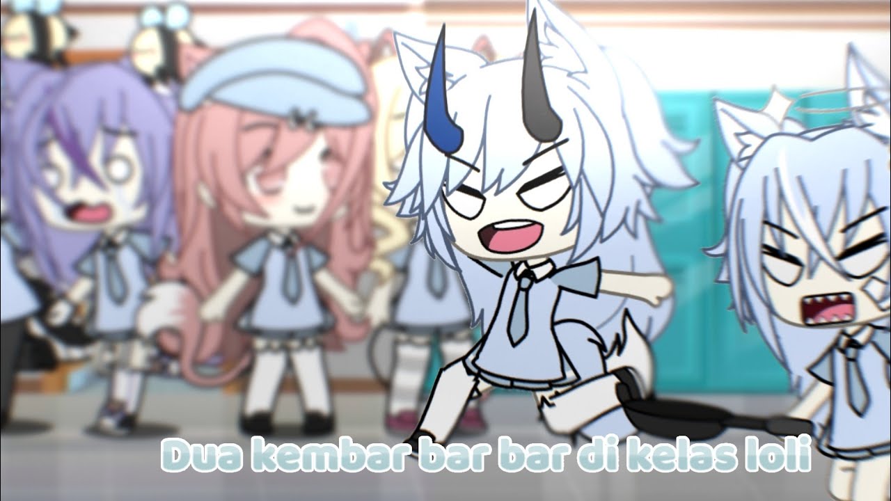 Dua kembar bar bar di kelas loli😅🦵|| glmm indonesia || gacha life Indonesia ||