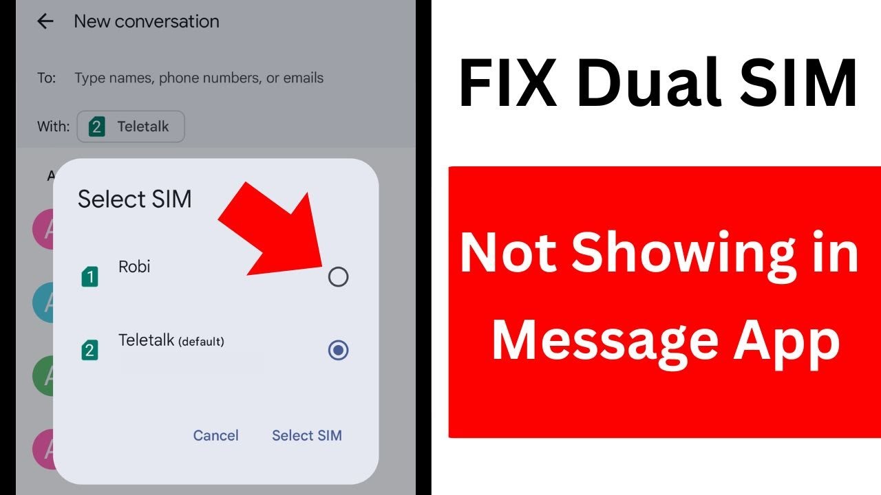Dual SIM Option Missing from Message App | How to Change Default SIM for SMS in Android