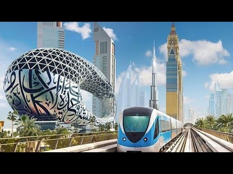 Dubai city Tour by Metro Train #dubai #metro #travel  #2023 #beautiful #viral