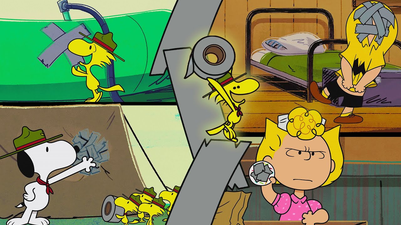 DUCT TAPE FIXES ALL! | Camp Snoopy | Cartoons for Kids