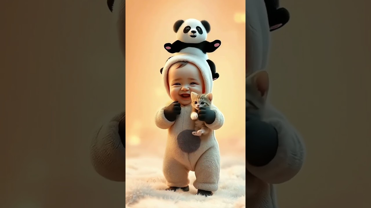 dugi dugi dam dam song #baby #cat #babydance #ai #panda