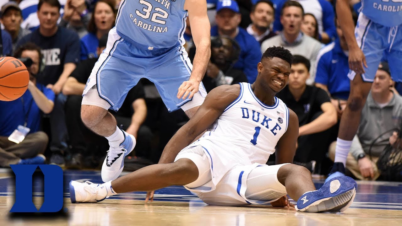Duke's Zion Williamson Injured Early In North Carolina Game