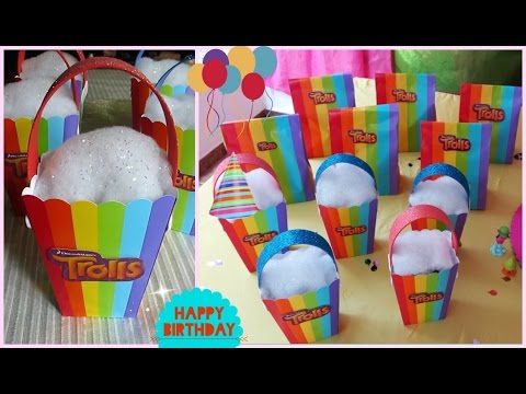 Dulceros de Trolls para cumpleaños